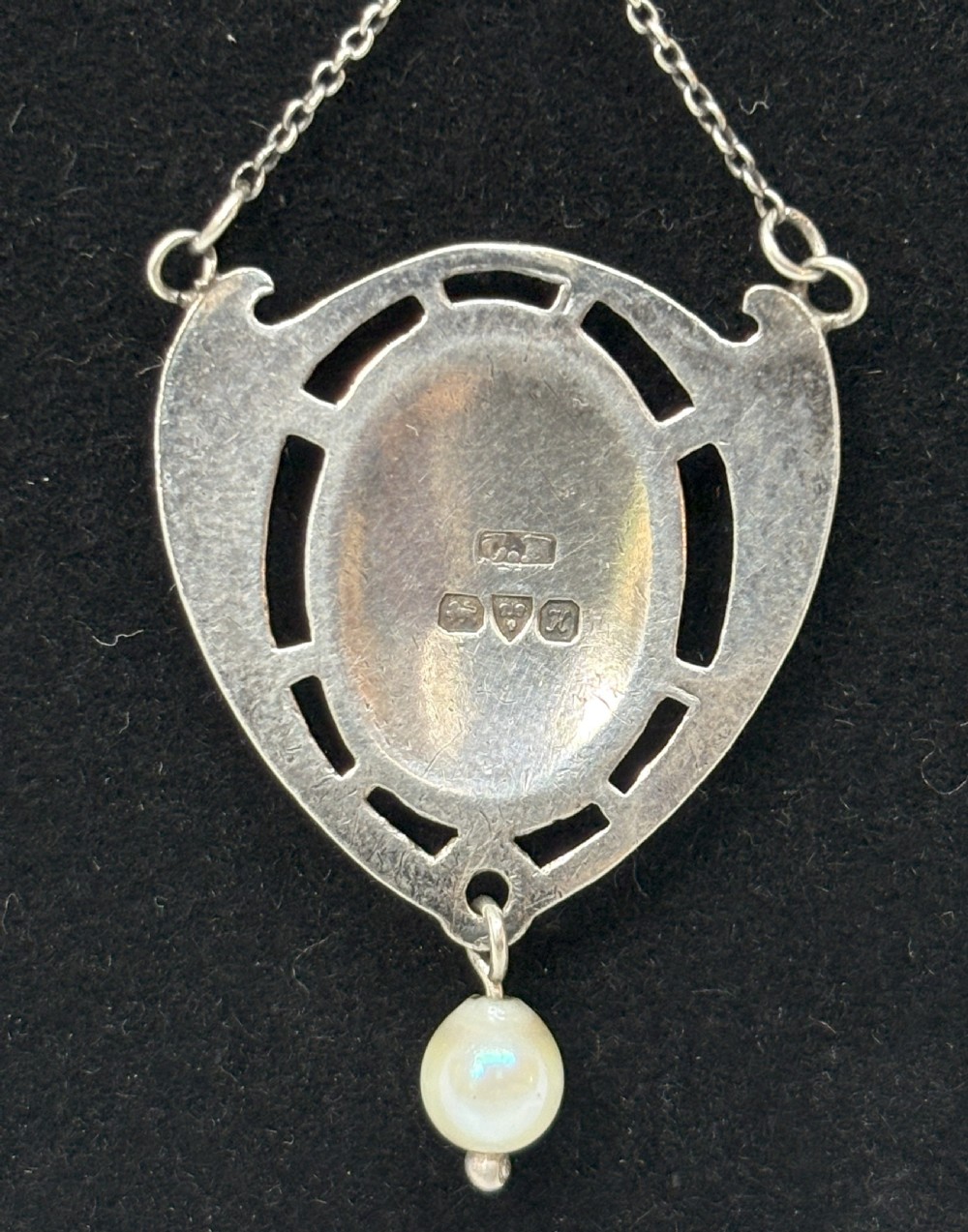 Charles Horner Silver and Enamel Arts & Crafts Pendant View III