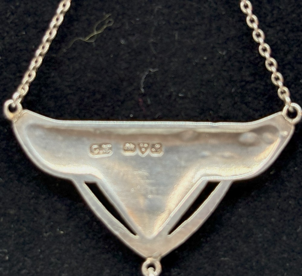 Charles Horner Silver and Enamel Arts & Crafts Pendant View III