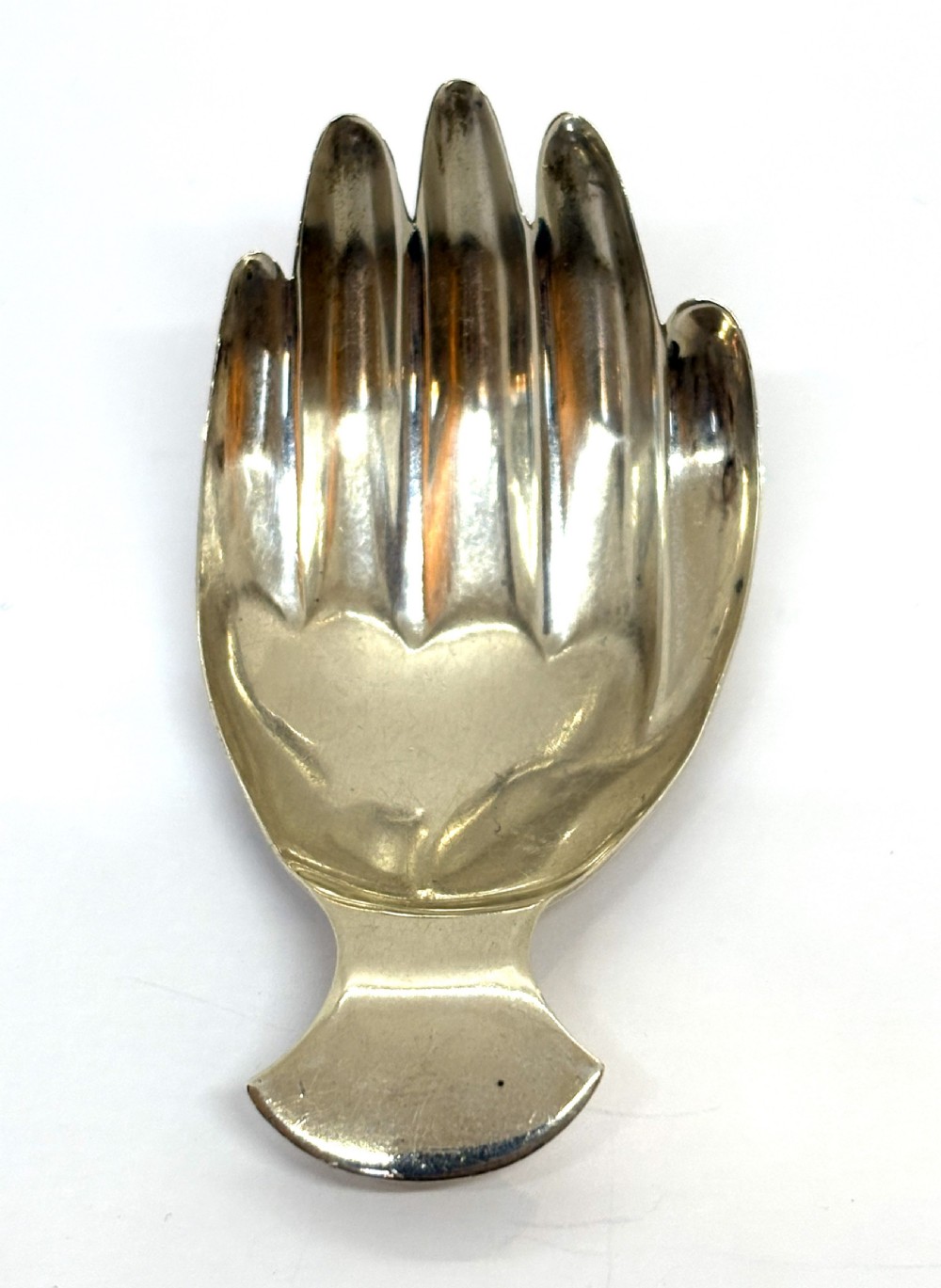 Rare George III Silver Hand Caddy Spoon View II