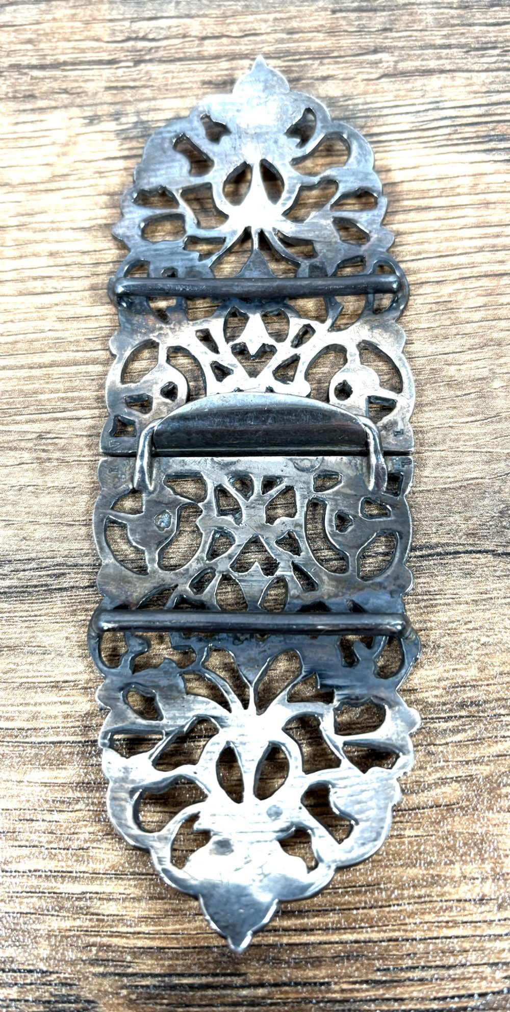 Victorian Chester Silver Belt Buckle View II