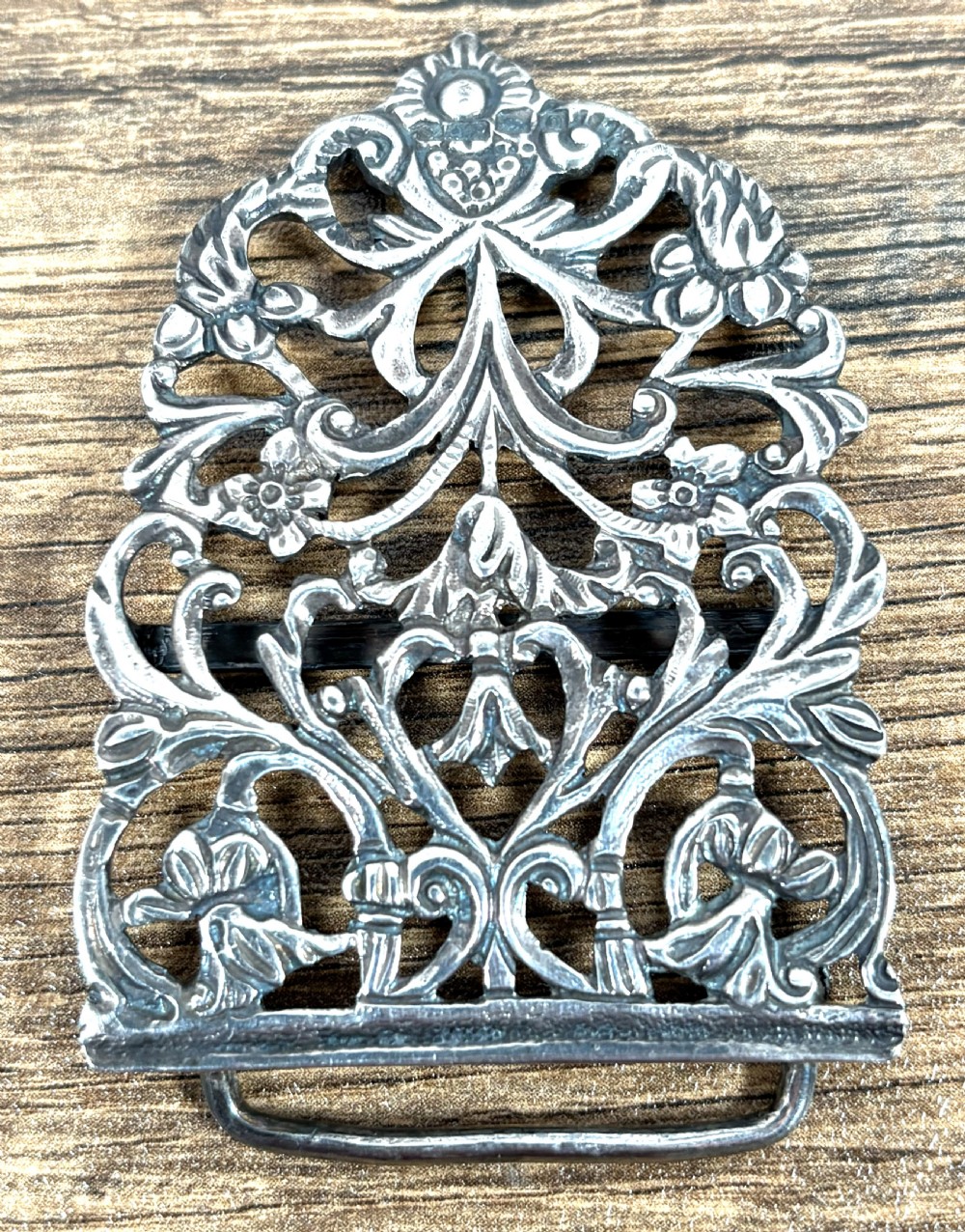 Victorian Chester Silver Belt Buckle View III