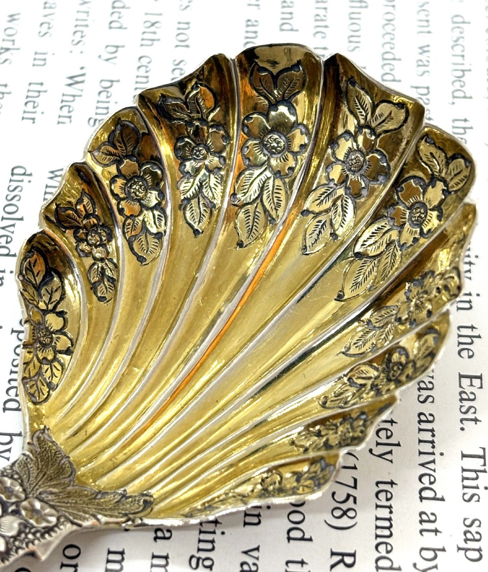 Georgian Silver Gilt Caddy Spoon View V