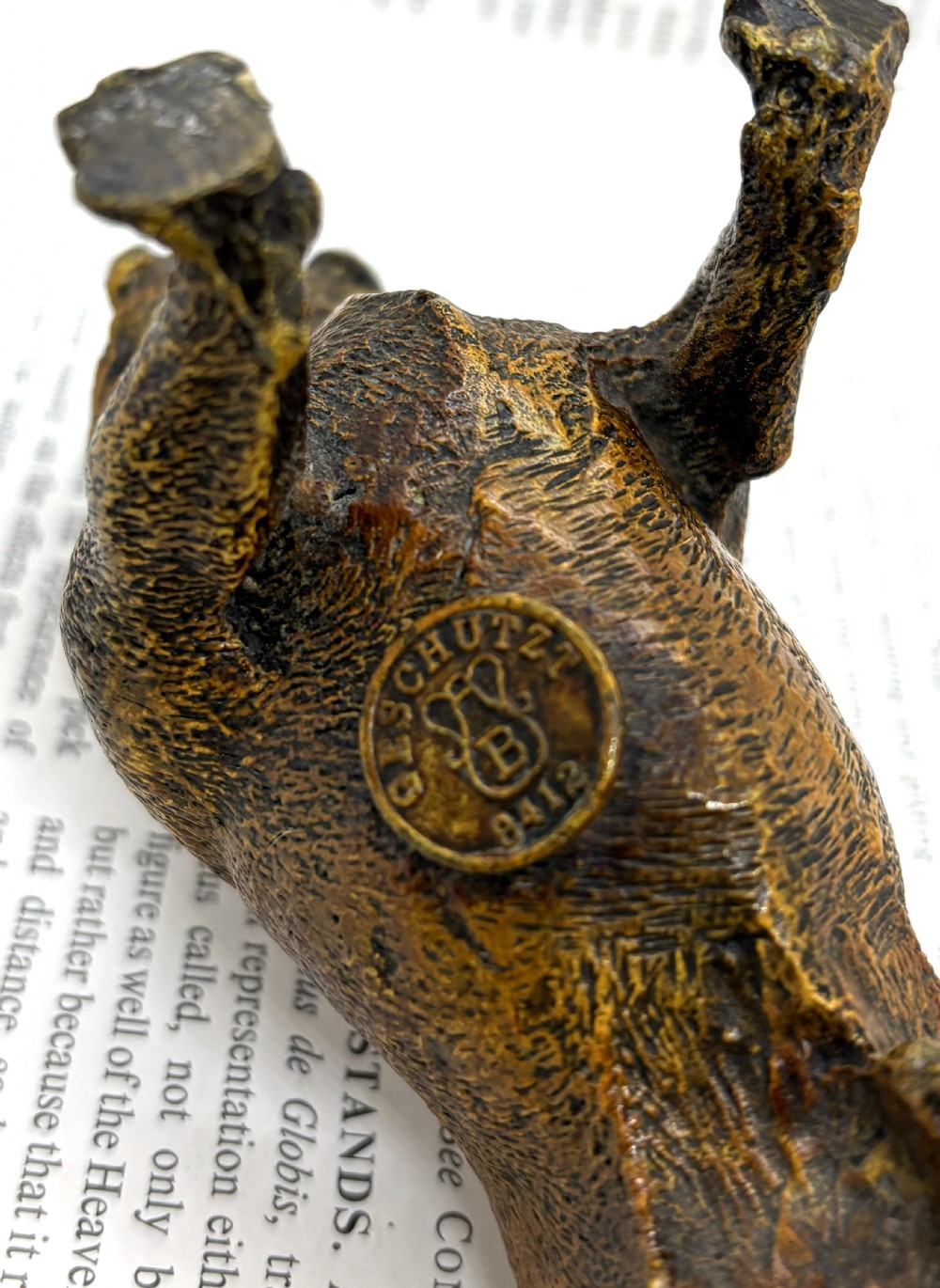 Franz Xaver Bergmann Cold Painted Bronze Bulldog. View VI