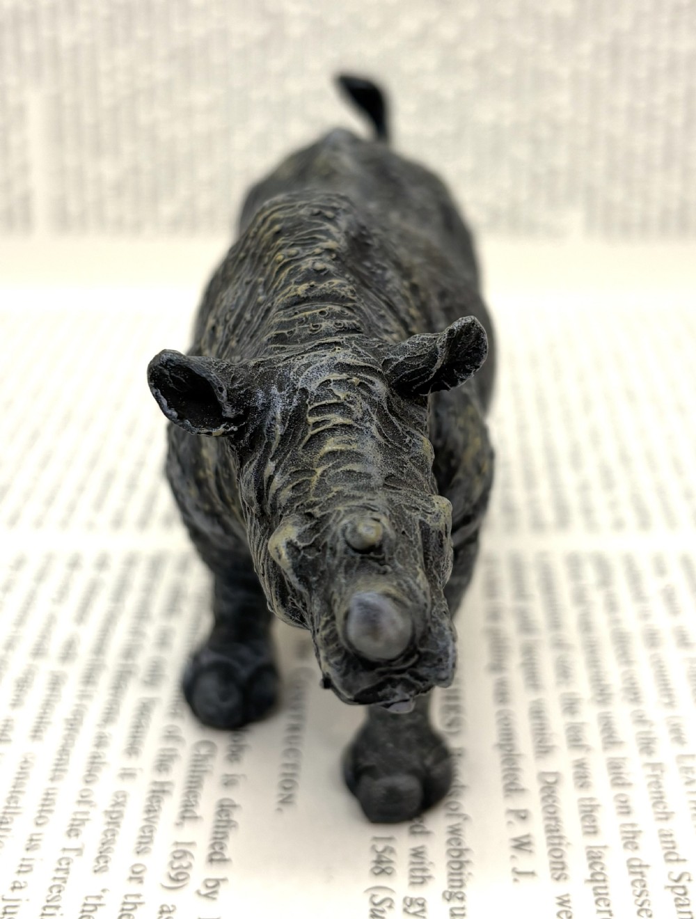 Franz Xaver Bergmann Cold Painted Bronze Rhinoceros View III