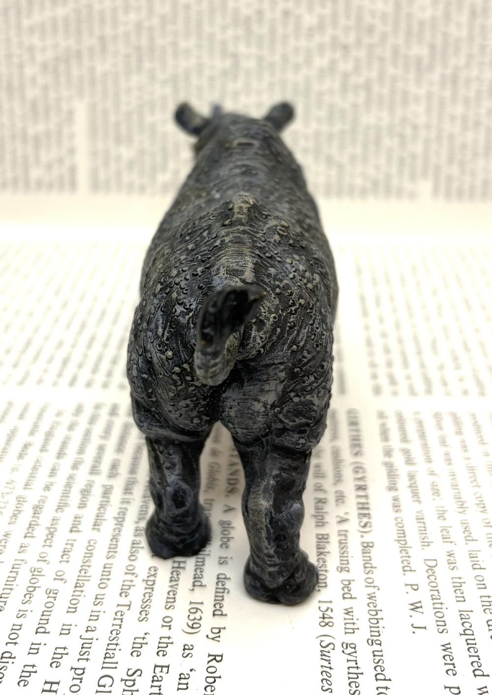 Franz Xaver Bergmann Cold Painted Bronze Rhinoceros View IV