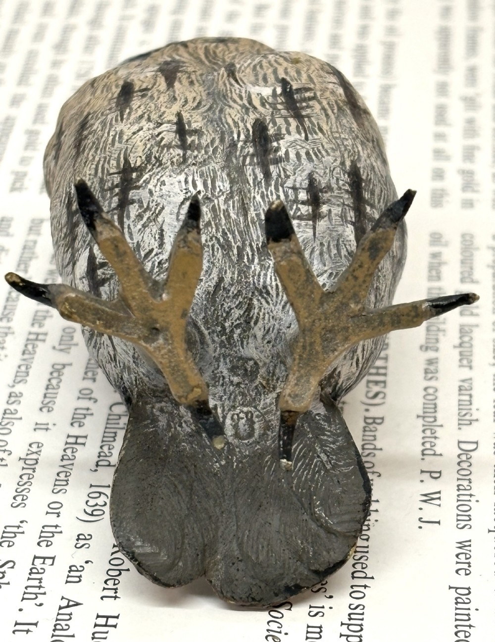 Franz Xaver Bergmann Cold Painted Bronze Owl View VI