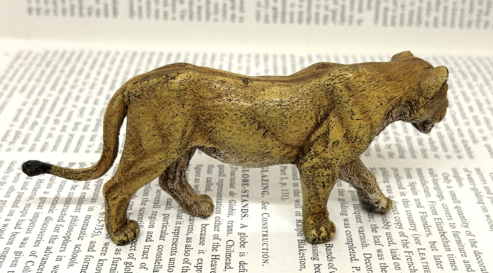 Franz Xaver Bergmann Cold Painted Bronze Lion & Lioness View VI