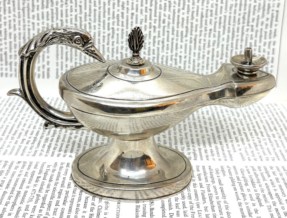 Super Quality Silver Swan Table Cigar Lighter View IV
