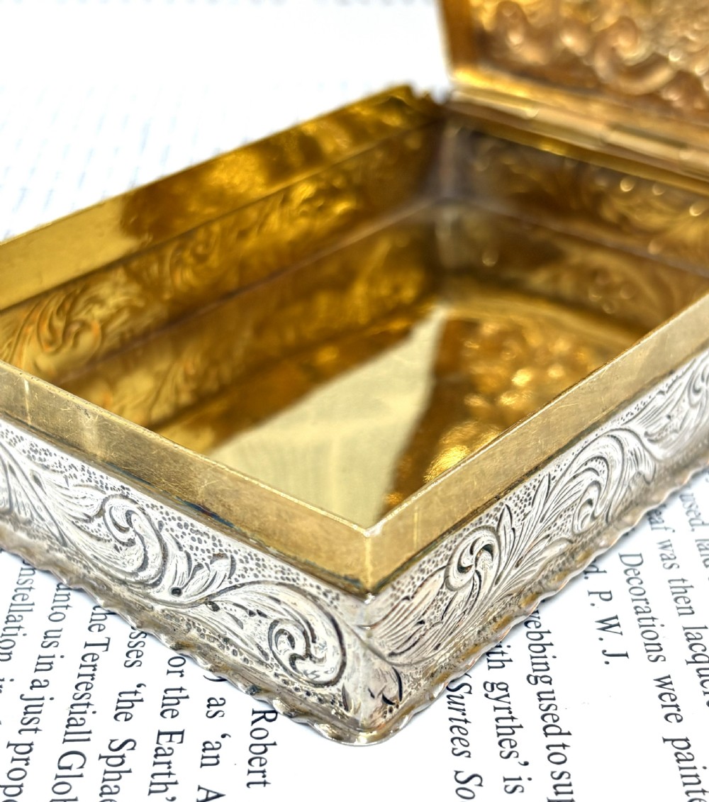 Fine Quality Silver Gilt Table Snuff Box View IV