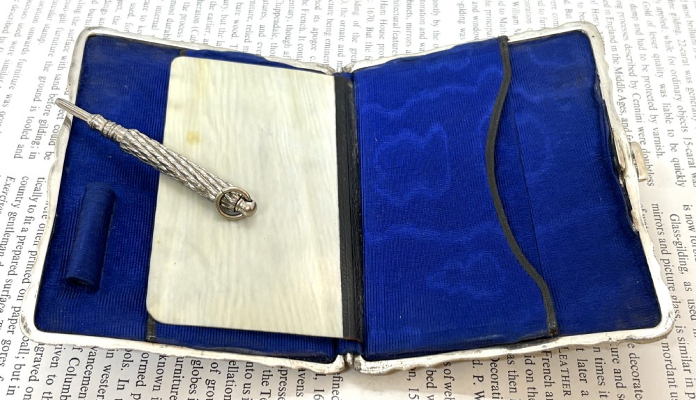 Fine Silver Aide Memoire & Card Case View VII