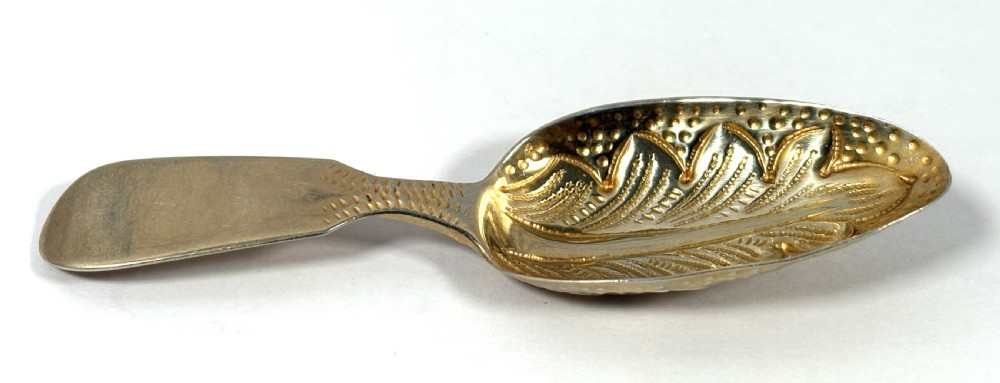 Georgian Silver gilt Caddy Spoon