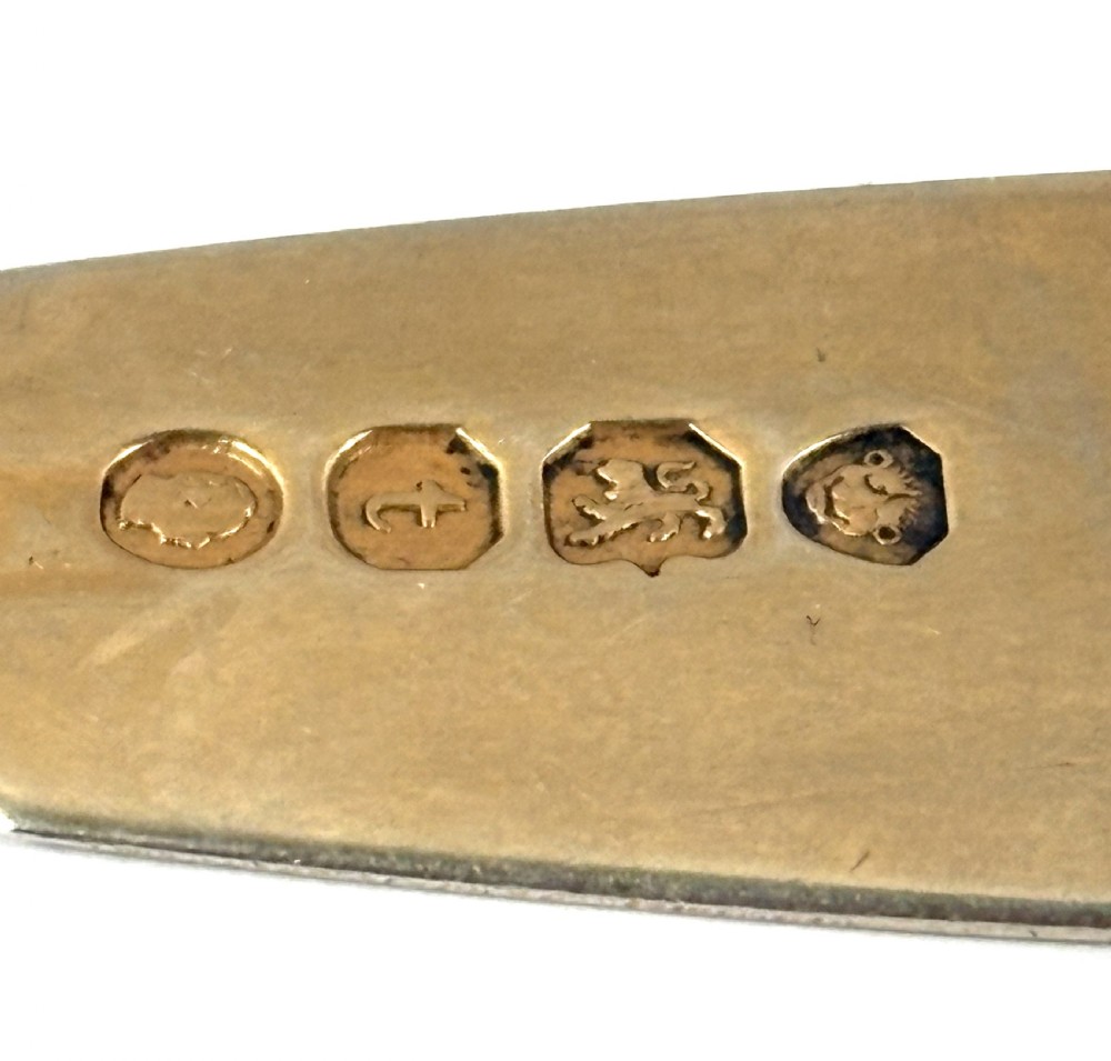 Georgian Silver gilt Caddy Spoon View IV