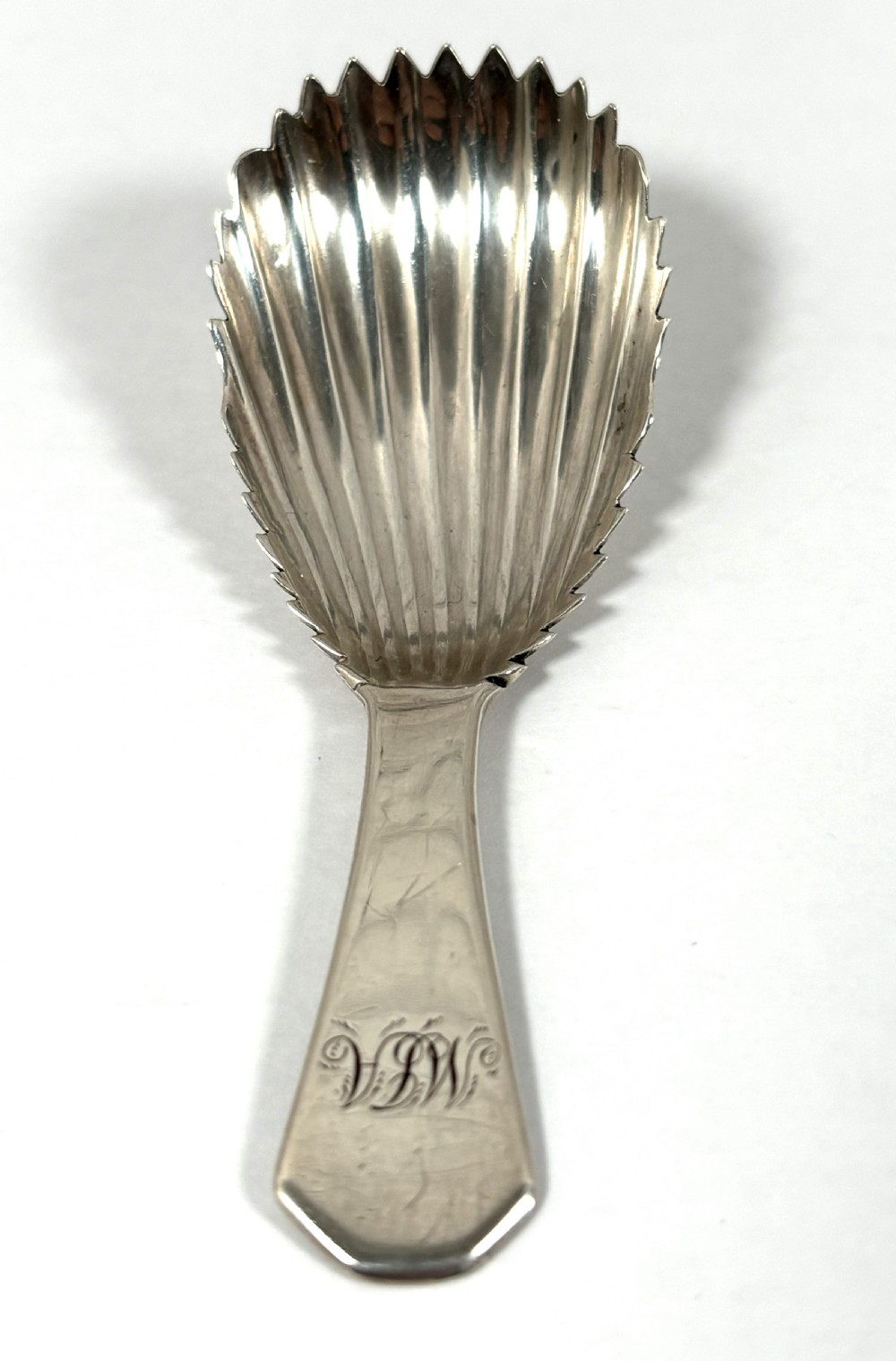 Irish Georgian Silver Caddy Spoon