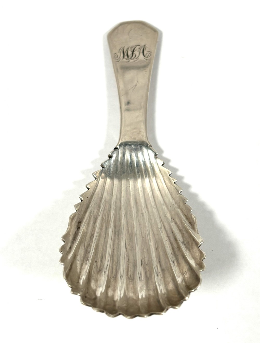 Irish Georgian Silver Caddy Spoon View II