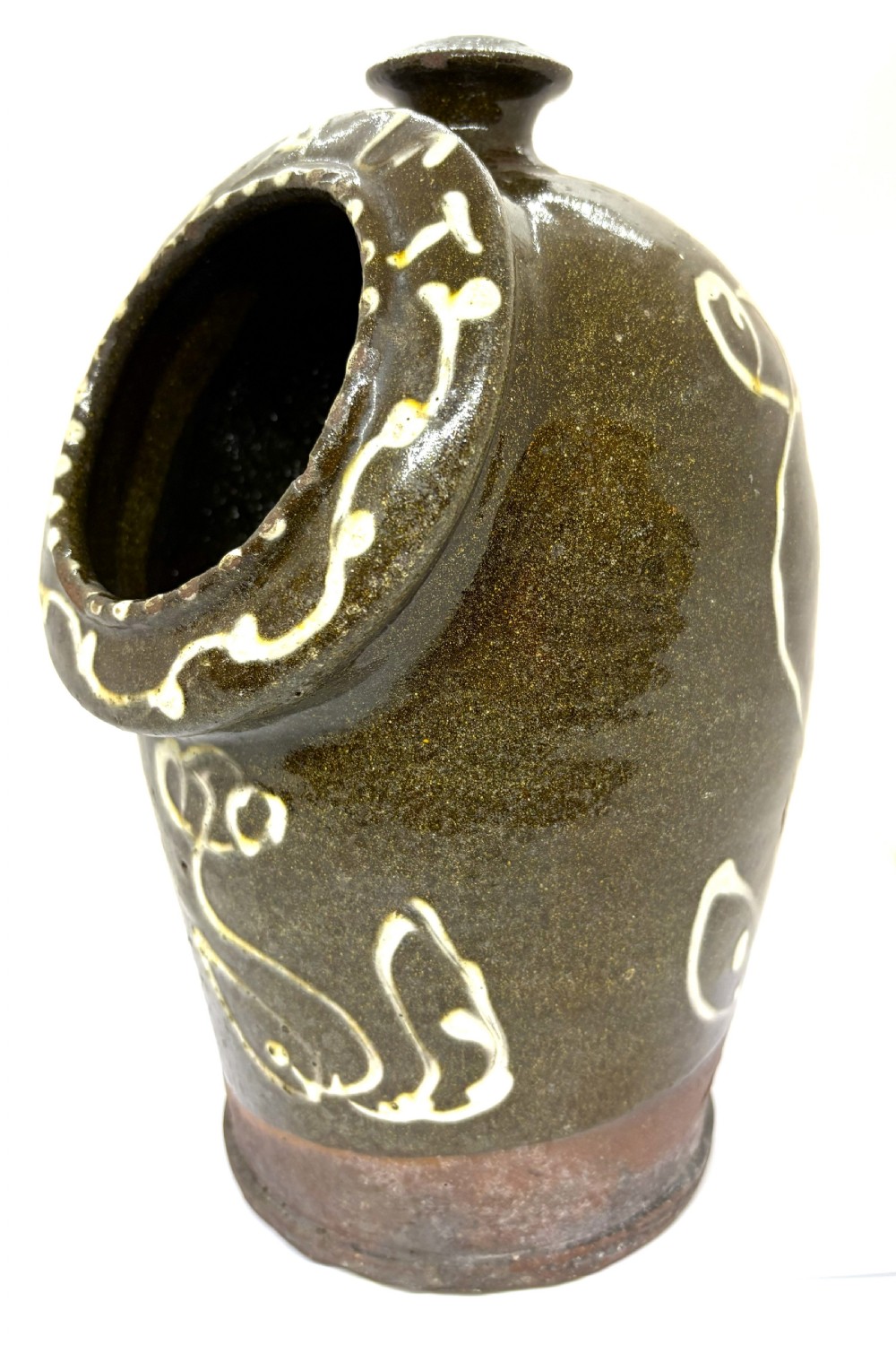 Victorian Scottish Slipware Salt Pig View II