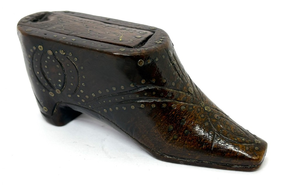 Victorian Treen Shoe Snuff Box View II