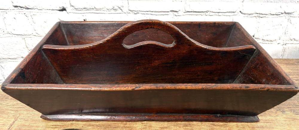 Georgian Elm Twin Section Cutlery Tray