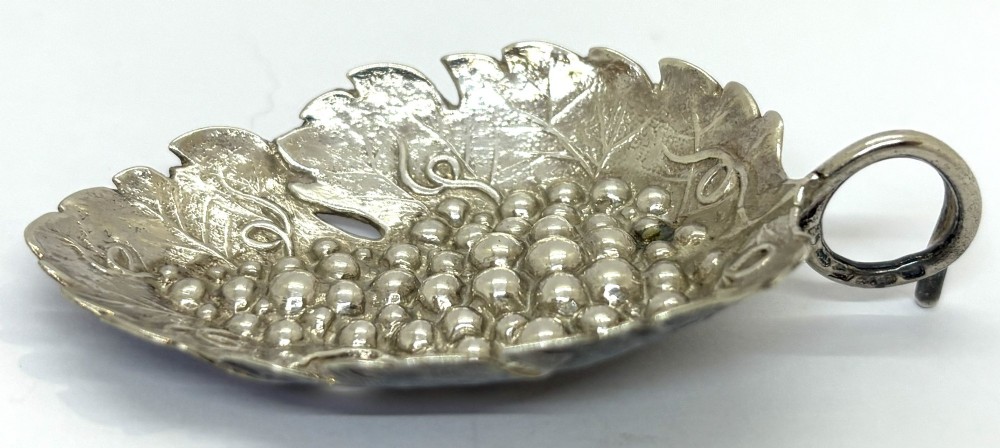 Georgian Silver Vine Leaf Caddy Spoon View II
