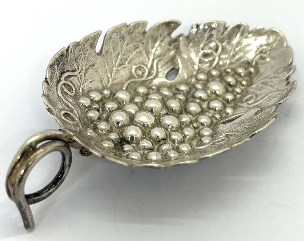 Georgian Silver Vine Leaf Caddy Spoon View IV