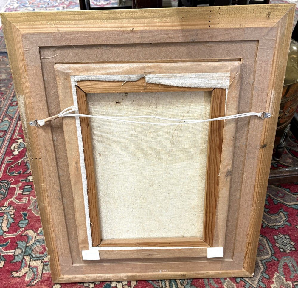 An oil painting on canvas depicting an elderly man with a grey beard, housed in an ornate gold-coloured frame. View IV