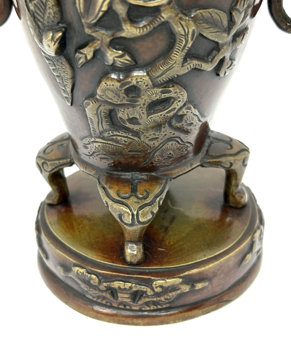 Good Pair Of Japanese Bronze Vases View VII