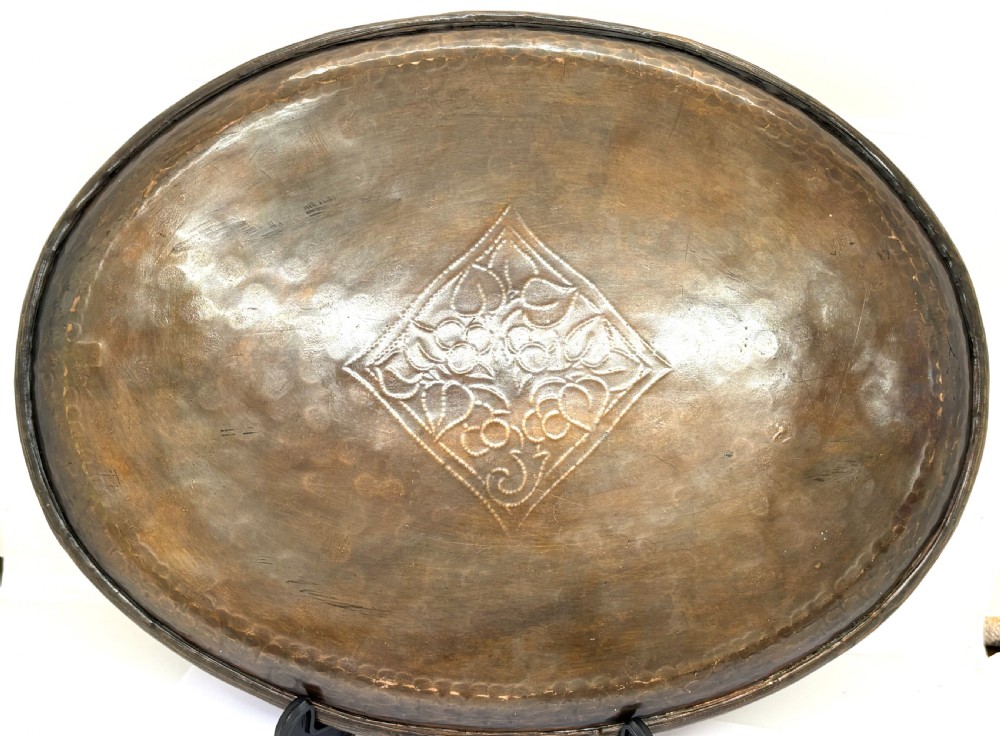 Hugh Wallis Arts & Crafts Copper Tray View V