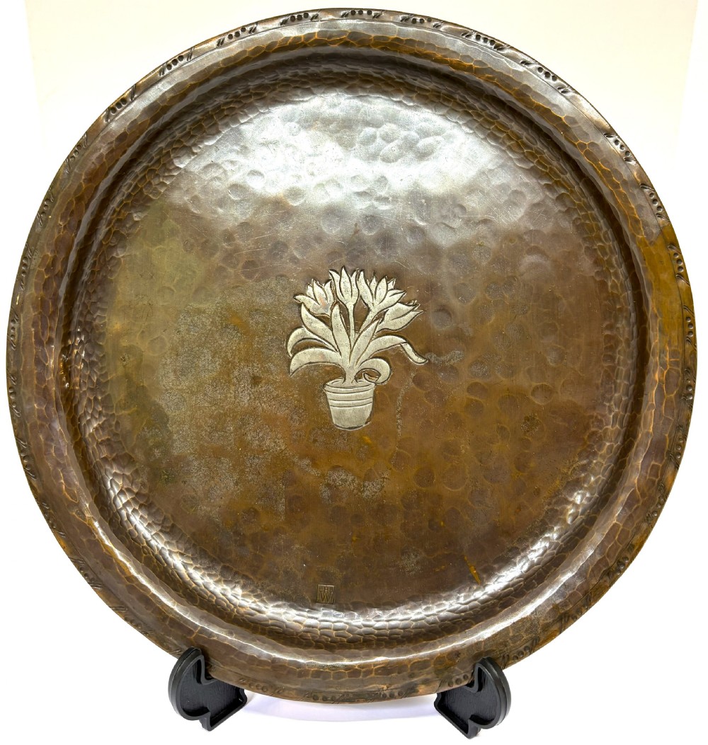 Hugh Wallis Arts & Crafts Copper Tray