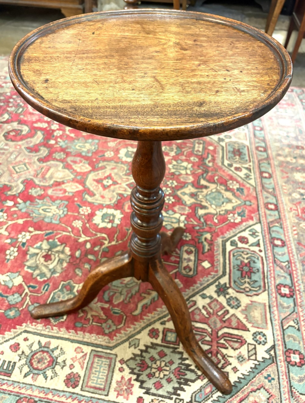 George III Oak & Mahogany Kettle Stand View II