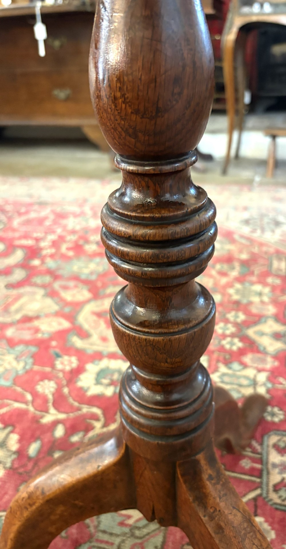 George III Oak & Mahogany Kettle Stand View IV