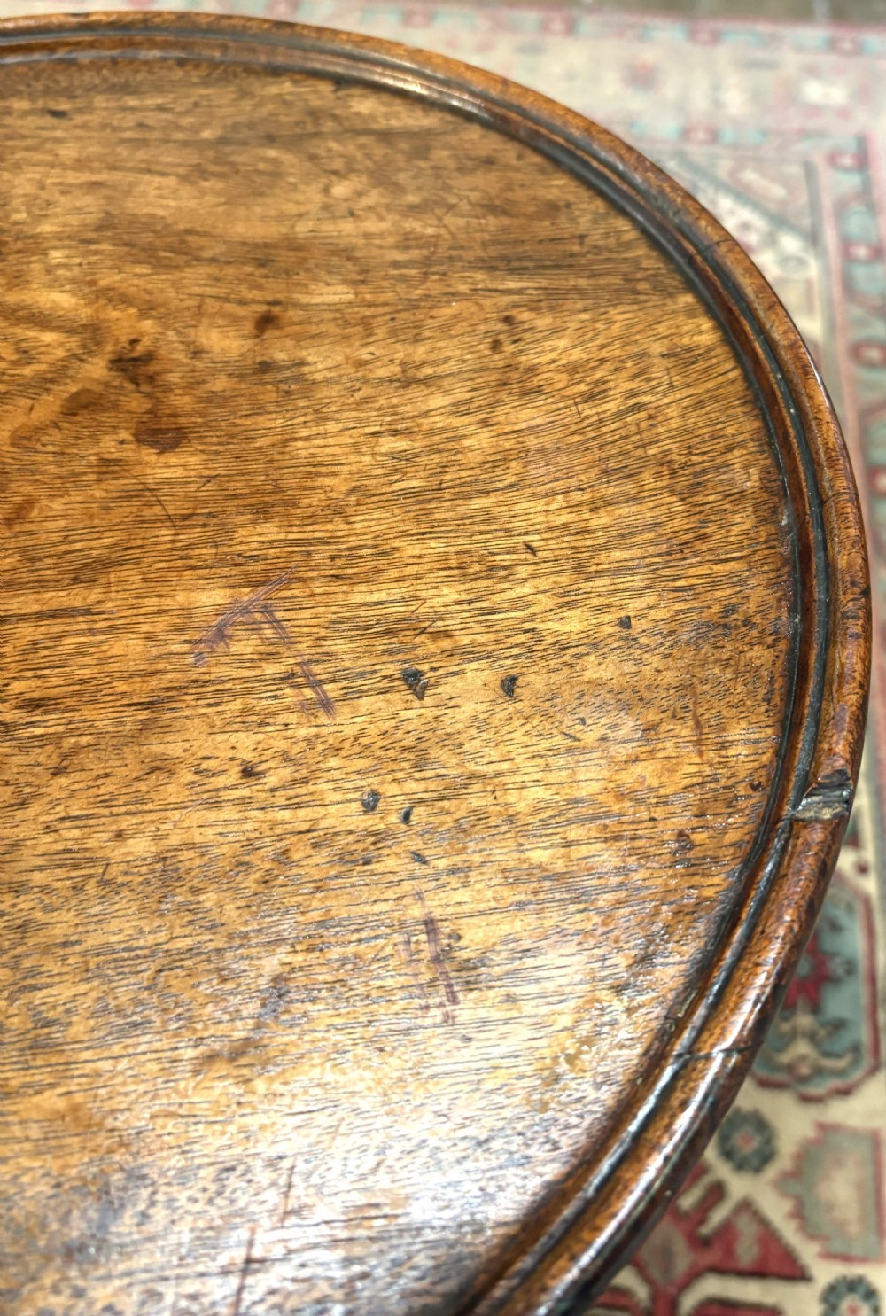 George III Oak & Mahogany Kettle Stand View V