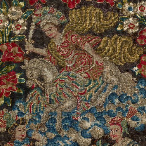 AN 18TH CENTURY FRENCH NEEDLEWORK PANEL - ADDITIONAL PHOTO 3