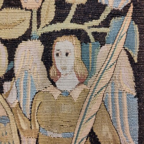 A 17TH CENTURY TAPESTRY CUSHION COVER - ADDITIONAL PHOTO 2