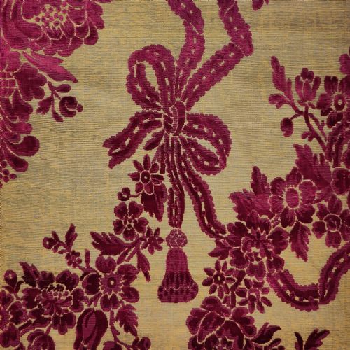 A PAIR OF PILASTER HANGINGS OF 18TH CENTURY CISEL SILK VELVET - ADDITIONAL PHOTO 1