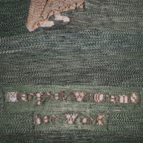 AN EARLY 19TH CENTURY ENGLISH EMBROIDERED PICTURE INCORPORATING SCENES FROM THE STORY OF JACK AND THE BEANSTALK - ADDITIONAL PHOTO 7