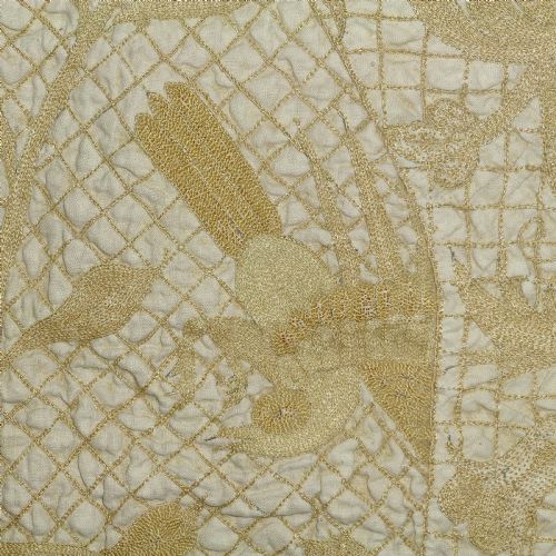 AN EMBROIDERED LINEN COVERLET - ADDITIONAL PHOTO 8