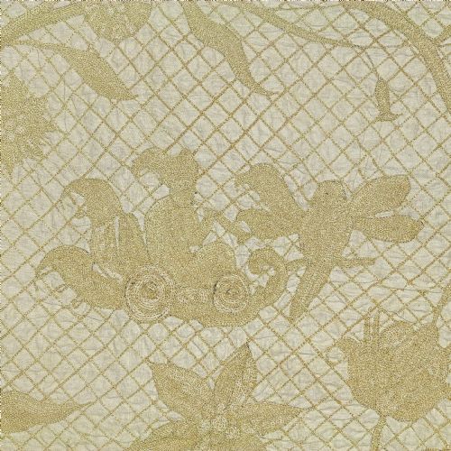 AN EMBROIDERED LINEN COVERLET - ADDITIONAL PHOTO 9