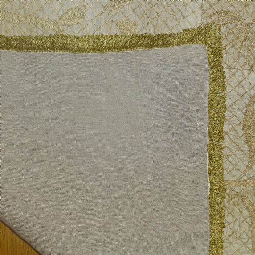 AN EMBROIDERED LINEN COVERLET - ADDITIONAL PHOTO 13