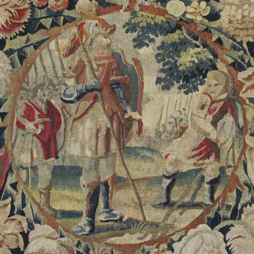 A 17TH CENTURY TAPESTRY CUSHION COVER - ADDITIONAL PHOTO 1