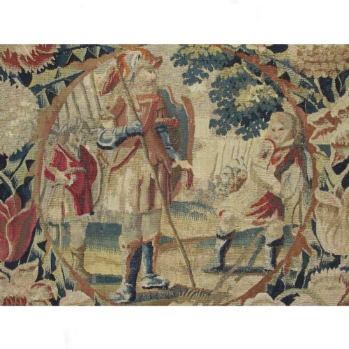 A 17TH CENTURY TAPESTRY CUSHION COVER - ADDITIONAL PHOTO 2