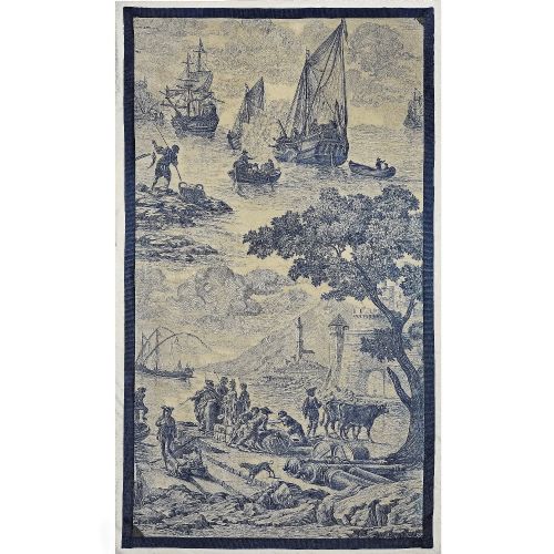 A PANEL OF LATE 19TH CENTURY TOILE
