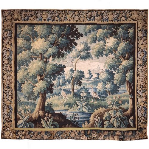 a late 17th century aubusson verdure tapestry - CATEGORY: ANTIQUE MISCELLANEOUS - DATED 17TH CENTURY