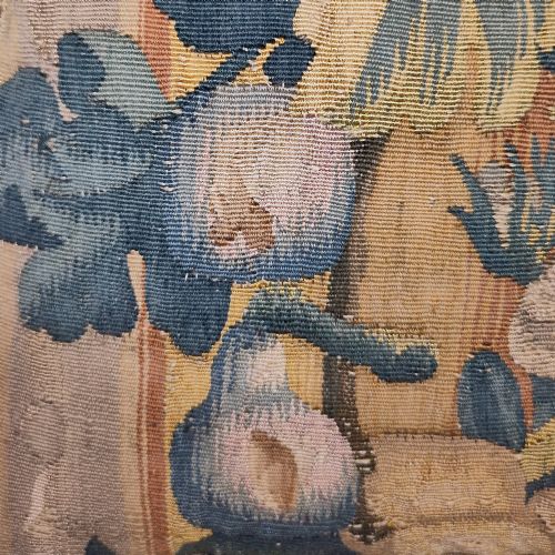 A CUSHION OF 17TH CENTURY FLEMISH TAPESTRY BORDER - ADDITIONAL PHOTO 3