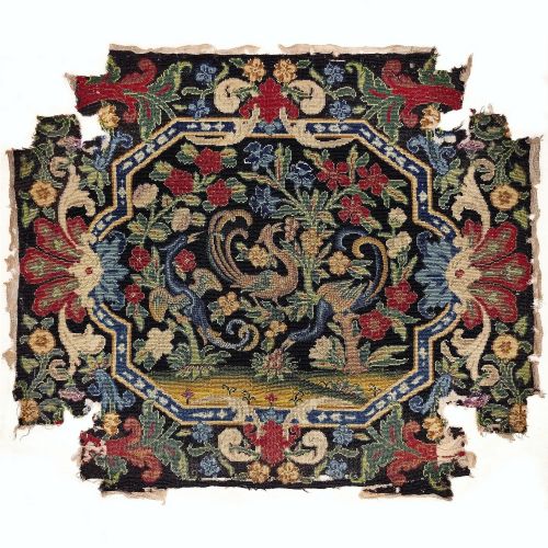 an 18th century french needlework chair seat cover - CATEGORY: ANTIQUE MISCELLANEOUS - DATED 18TH CENTURY