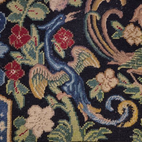 AN 18TH CENTURY FRENCH NEEDLEWORK CHAIR SEAT COVER - ADDITIONAL PHOTO 2