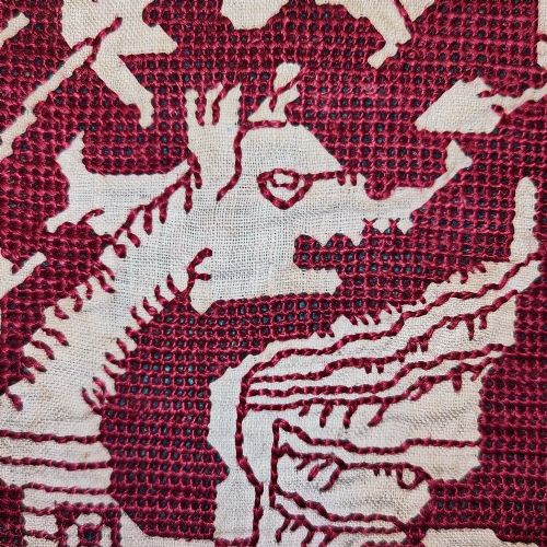 A 17TH CENTURY ITALIAN EMBROIDERED BORDER - ADDITIONAL PHOTO 6