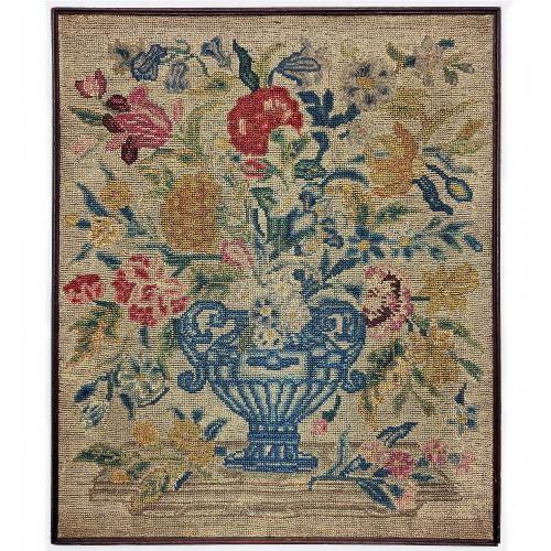 An 18th Century English Needlework Panel