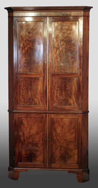 George III Mahogany Corner Cupboard