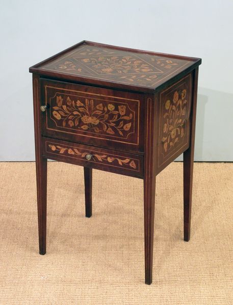 Early Nineteenth Century Dutch Marquetry Pot Cupboard
