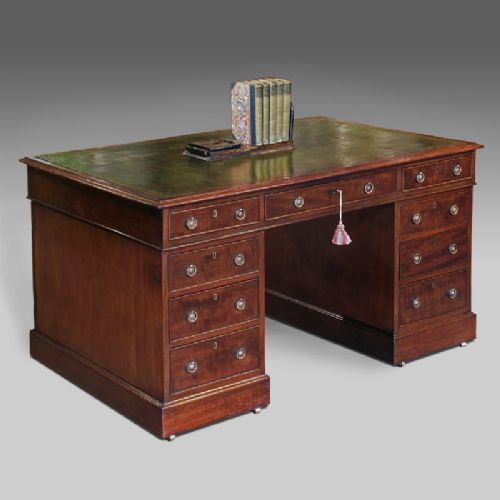Georgian Mahogany Partners Desk