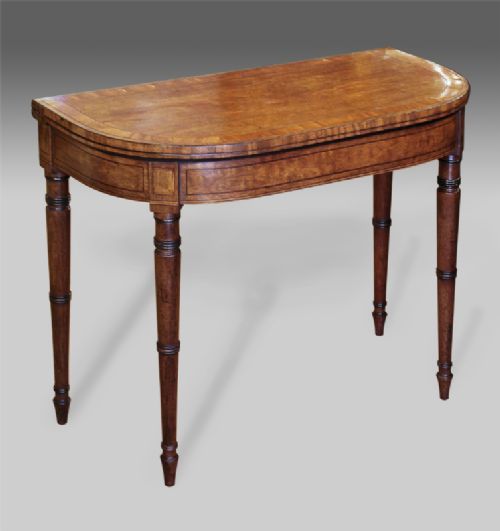 Regency ‘D’ Shaped Card Table
